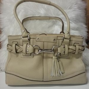 Coach Beige Leather Handbag No.M1063 F13084